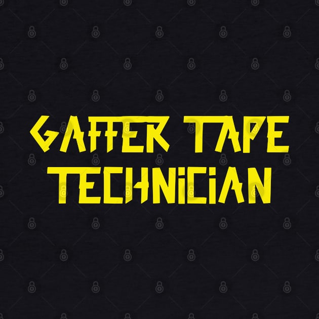 Gaffer tape technician Yellow Tape by sapphire seaside studio